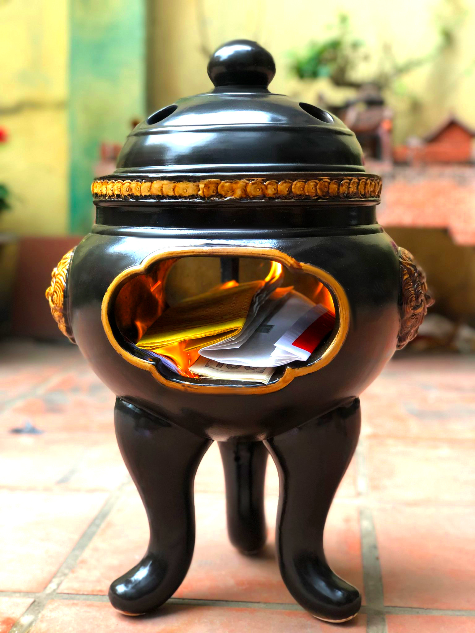 lư hóa vàng cỡ nhỏ