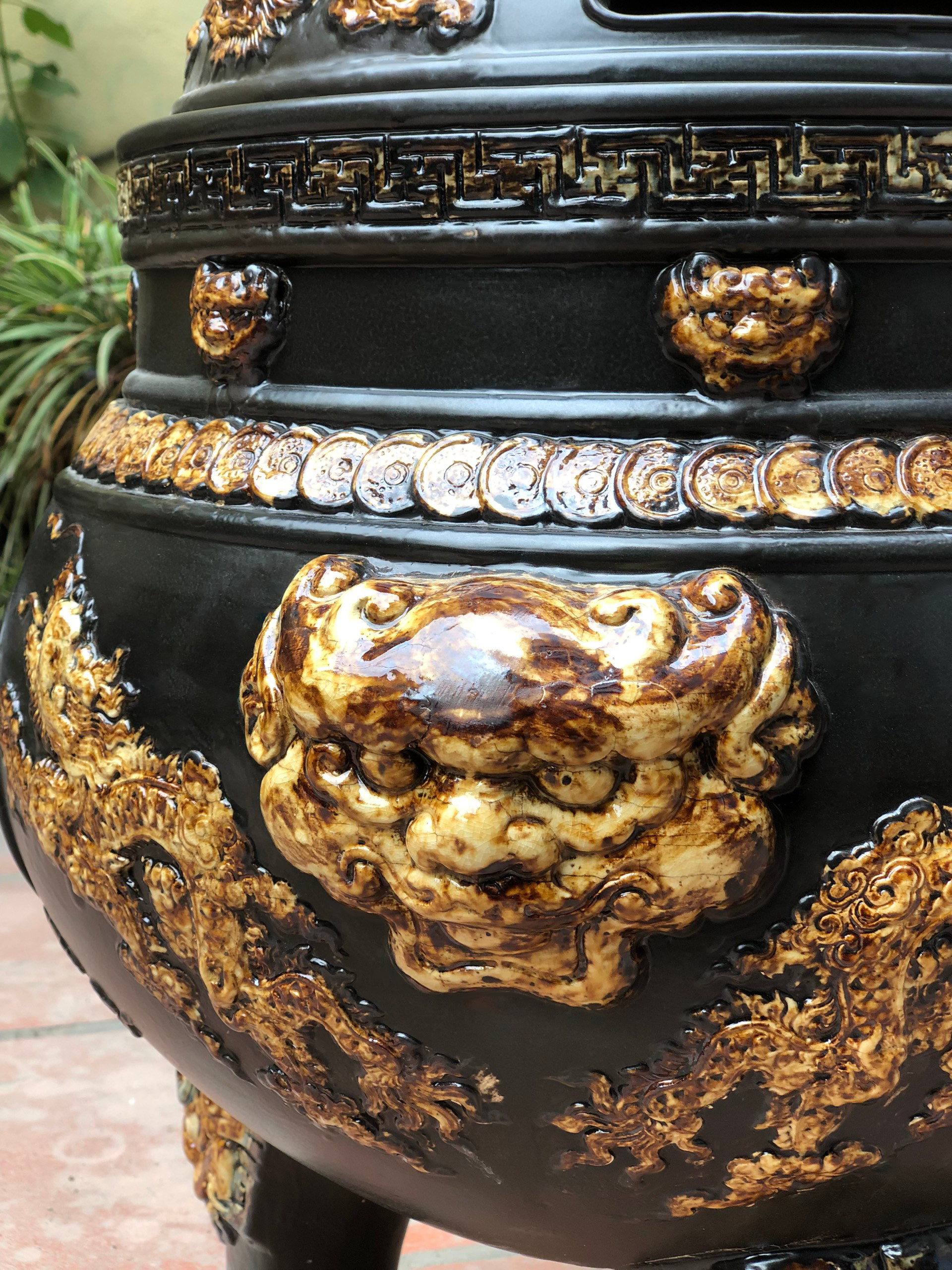 lư hóa vàng sứ Bát Tràng