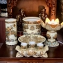 Bộ đồ thờ thần tài 6 chi tiết có đèn thờ - Hanh vàng trắng tràm vẽ vàng 02 Bộ đồ thờ thần tài 6 chi tiết có đèn thờ - Hanh vàng trắng tràm vẽ vàng 01