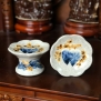 Đồ thờ cúng chân nến men rạn gạo nếp - gốm Phạm Dũng Bát Tràng
