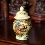 chóe cúng men rạn bóng vàng - đồ thờ màu vàng Bát Tràng chóe cúng men rạn bóng vàng - đồ thờ màu vàng Bát Tràng